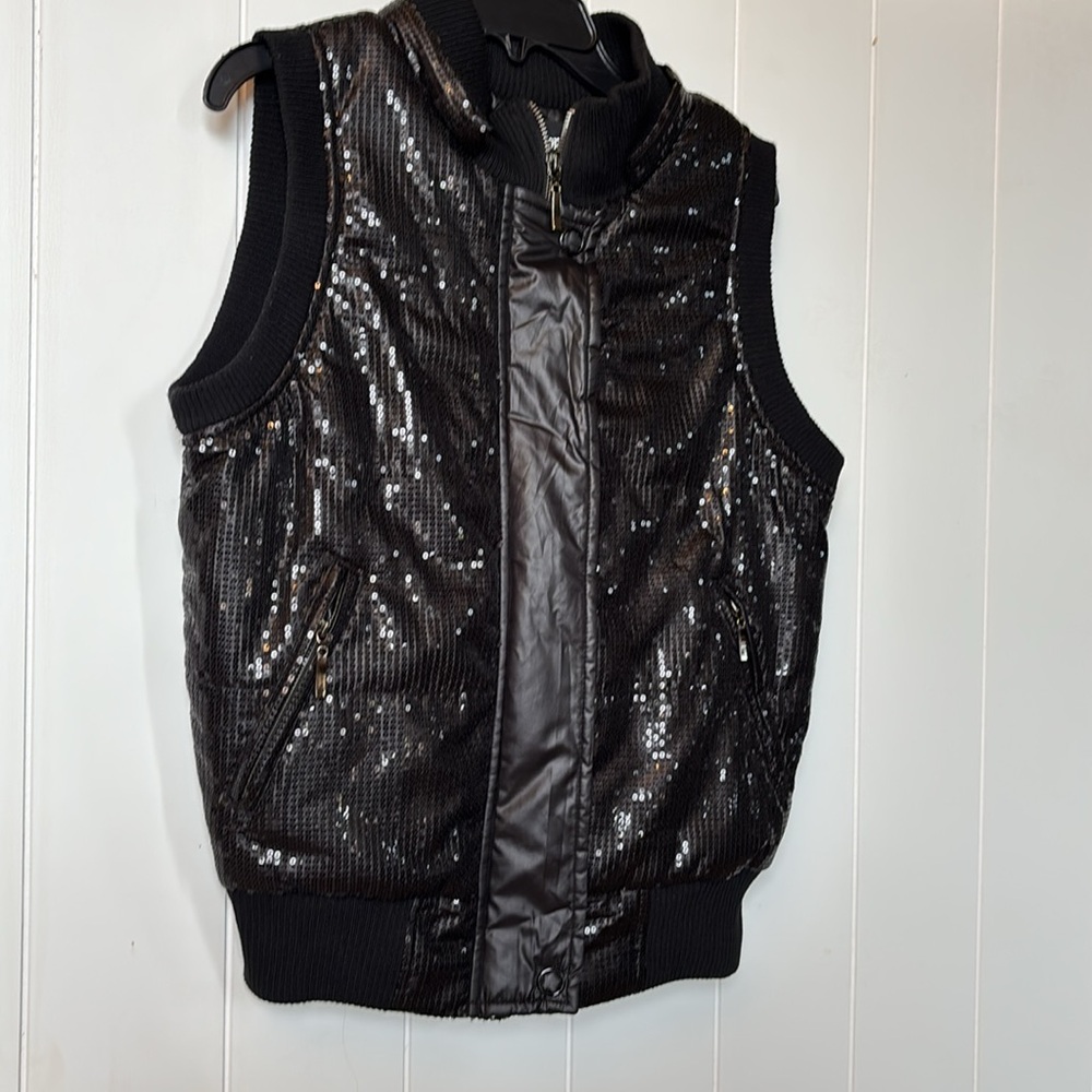 Miss Me sequin puffer Vest! Small - Picture 2 of 5
